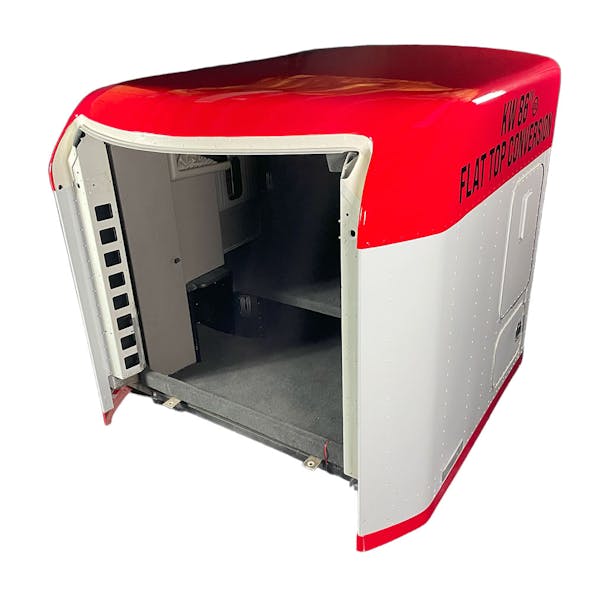 Kenworth 86" Flat Top Cab Conversion Top By Talladega Fiberglass - Open view