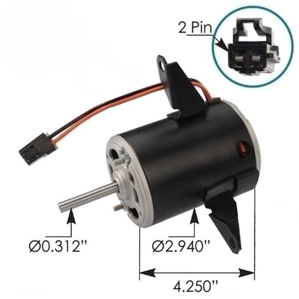 Kenworth Peterbilt HVAC Blower Measurements Image