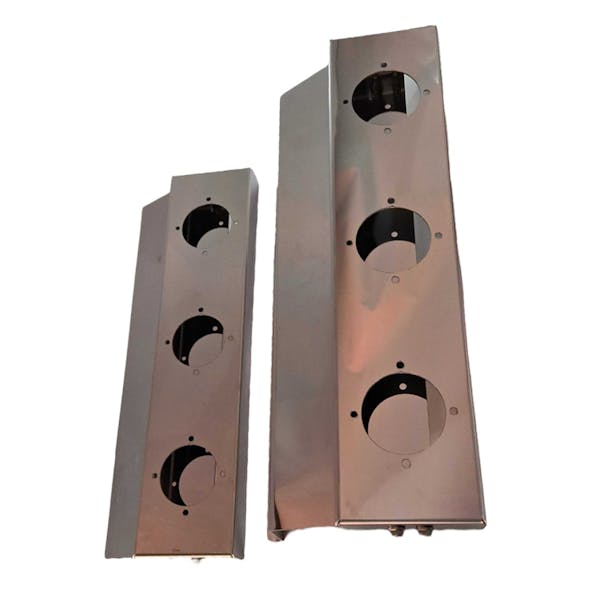 Peterbilt 589 Rear Air Cleaner Bracket With 3 Watermelon Light Holes - Example Without Lights