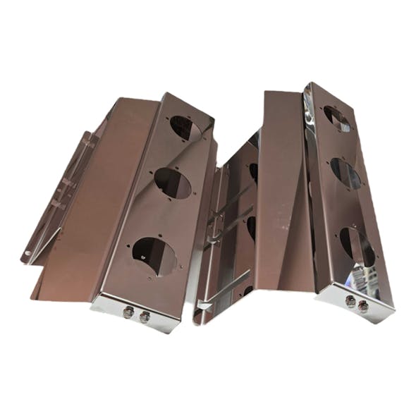 Peterbilt 589 Rear Air Cleaner Bracket With 3 Watermelon Light Holes - Example Without Lights 2, Angled