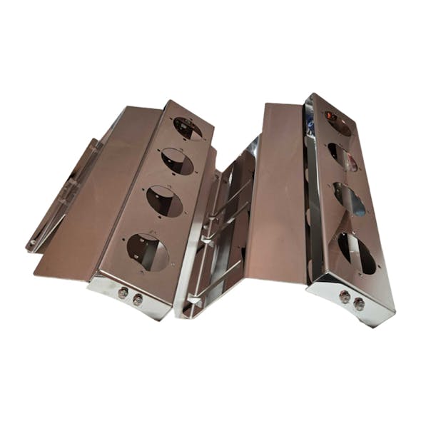 Peterbilt 589 Rear Air Cleaner Bracket With 4 Watermelon Light Holes - Example Without LEDs