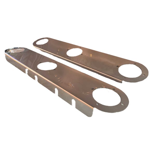 Peterbilt Stainless Steel 15" Front Air Cleaner Light Bar With Round Radius Ends - Thumbnail