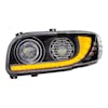 Peterbilt 367 388 389 567 589 Heated Blackout Projector Headlight With Dual Function DRL - Driver Side