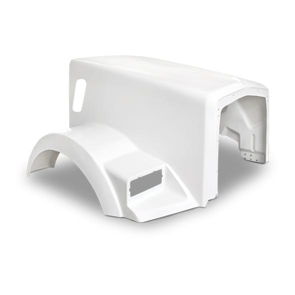 Kenworth T800 Hood 2008 And Newer L29-1102-1210000 L29-1102-1220000 - Angled, Upper Passenger View