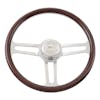 18" Wood Half Wrap Speed Racer Steering Wheel  Front View