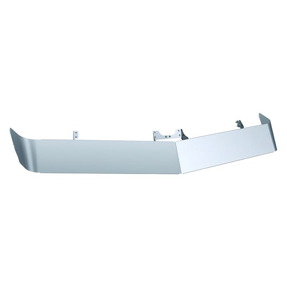 Kenworth T880 Premium 304 Stainless Steel Sunvisor Without OEM Visor - Mid Roof/High Roof - 8.5" - Blank