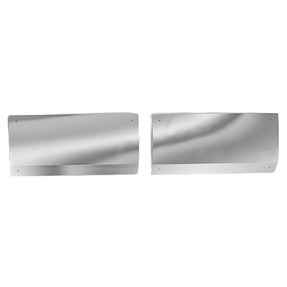 Kenworth T680 Premium 304 Stainless Steel Step Kick Panels - Pre-2017 T680 - Long Hood - Lower Front