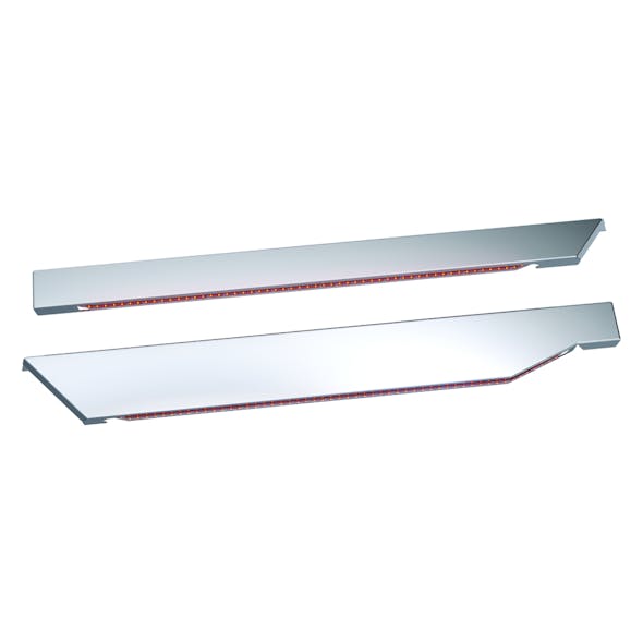 Kenworth W990 Premium 304 Stainless Steel Cab Panels - Light Strip