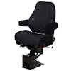 National Seating Captain Mid-Back Seat Black Vinyl w armrest
