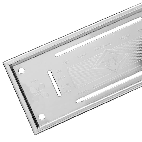  Kenworth Stainless Steel AC Heater Plate with Button Hole By Rockwood - Close