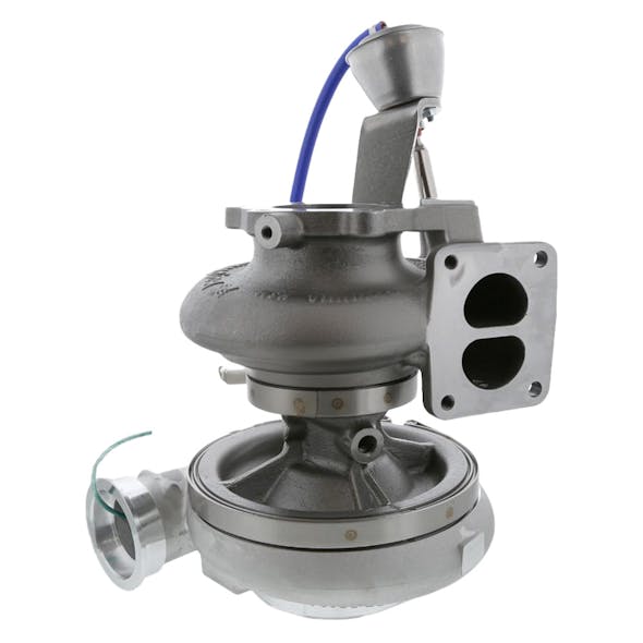 Detroit Diesel DD15 Turbocharger with Actuator - Front angle