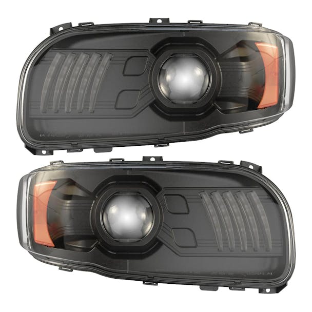 LED 9600 Black Headlight - Complete Set