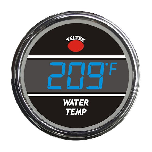 Truck Water Temperature Smart Teltek Gauge - Blue