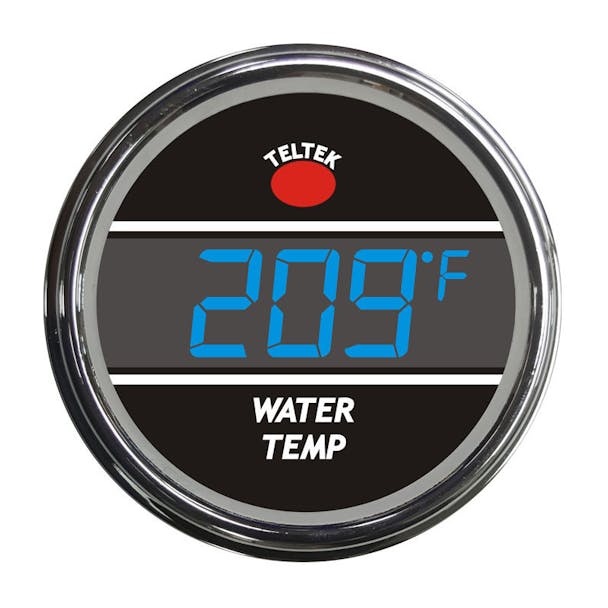 Truck Water Temperature Smart Teltek Gauge - Blue