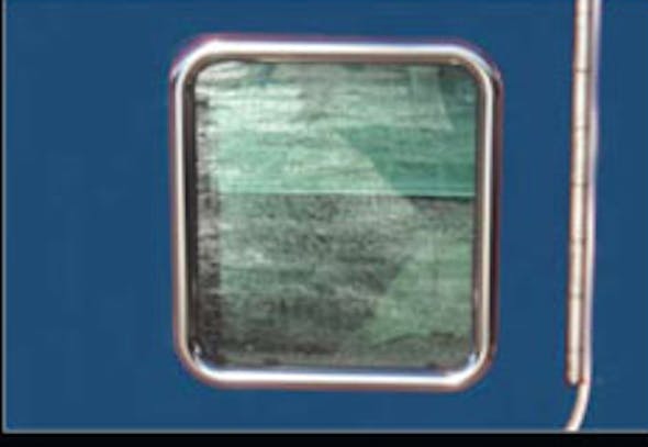 Kenworth View Door Window Trim Close Up