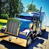 Kenworth 13" Wicked Drop Visor On Truck Front Angle View