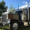Peterbilt 379 Visor On Black Truck Side View