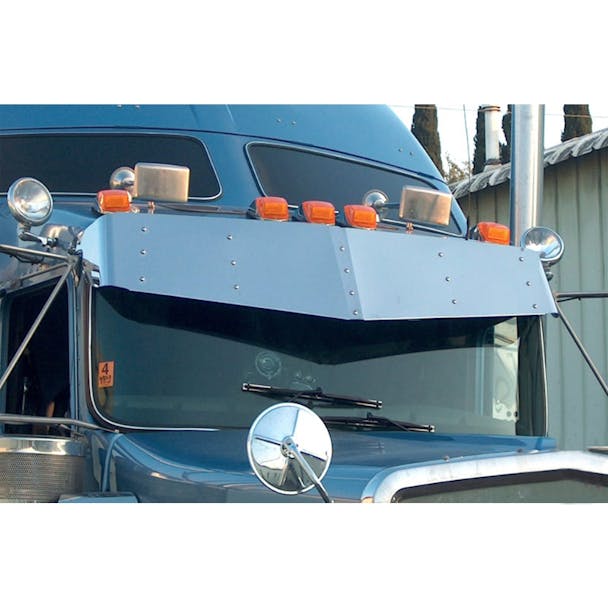 Kenworth W900L W900B T800 T600 V-Style Visor Stainless Steel