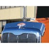 Peterbilt 386 Hoodshield Bug Deflector On Orange Truck