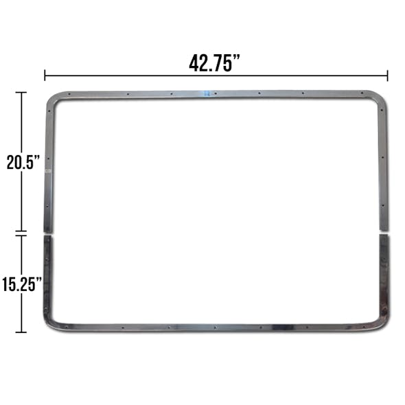 Bezel For Peterbilt 379 Extended Grill Set Of Two Pieces - Dimensions