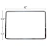 Grill Bezel For Peterbilt 377 378 379 Short Hood Grill Set Of Two Pieces - Dimensions