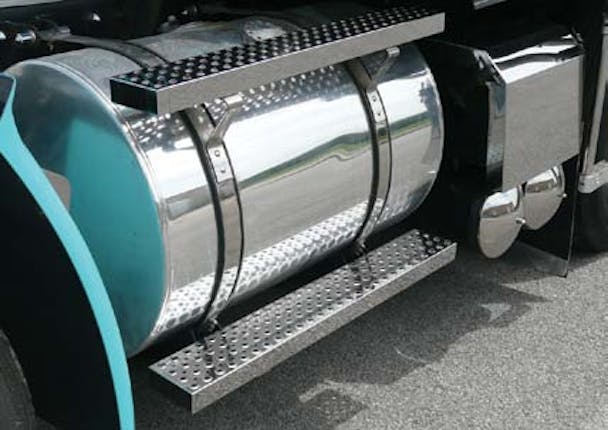 Kenworth K100 Tank Mounted Step with Tread Pattern 35" Long By RoadWorks