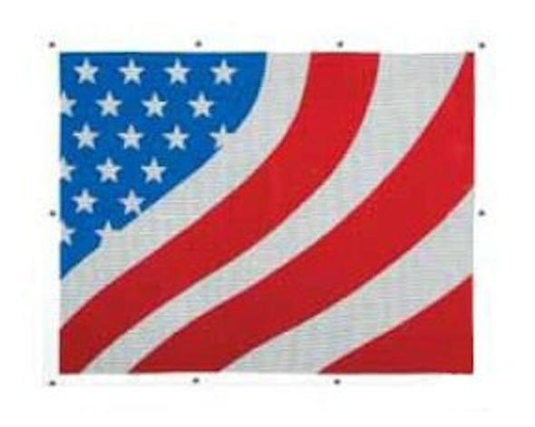 Kenworth T800 T803 American Flag Belmor Bug Screen Fiberglass w/ White Screen 