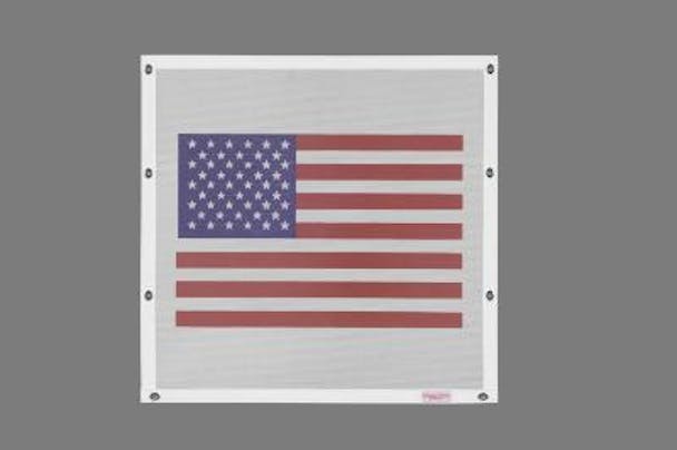 Kenworth W900L Belmor Bug Screen American Flag Fiberglass w/ White Screen