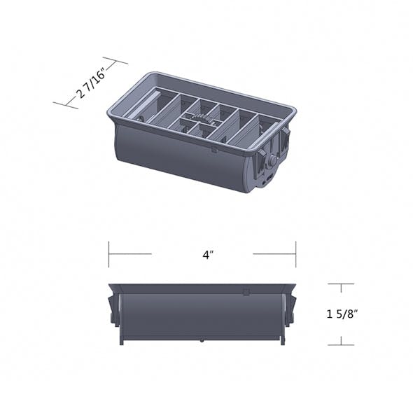 Freightliner FLD Classic Chrome Cross Grid AC Vent Dimensions