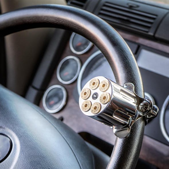 Gun Barrel Steering Wheel Spinner- On Wheel