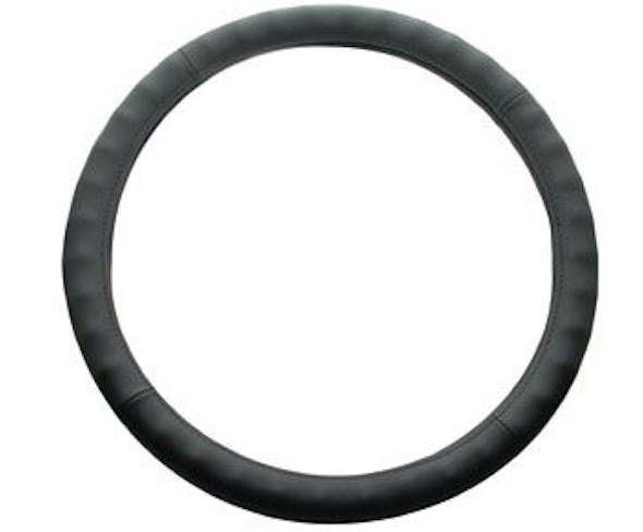 Universal 18" Dark Brown Leather Steering Wheel Cover