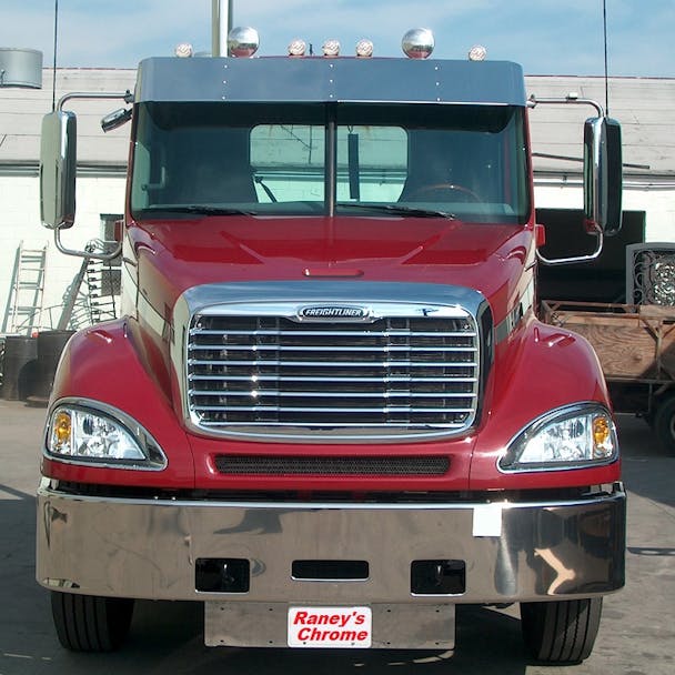Freightliner Columbia Visor Stainless Steel for Day Cab
