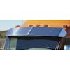Peterbilt 387 587 Sleeper Truck 20" Drop Visor On Orange Truck