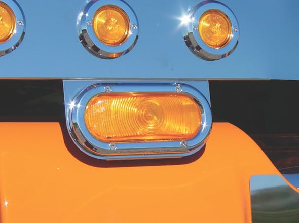 Peterbilt 387 Contoured Channel Side Turn Signal