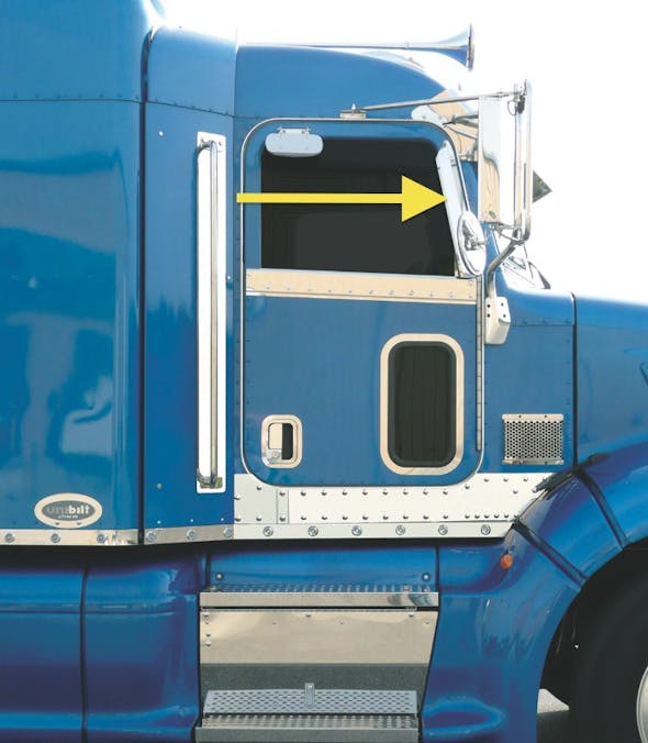 Peterbilt 386 Window Air Deflectors For Sloped Door
