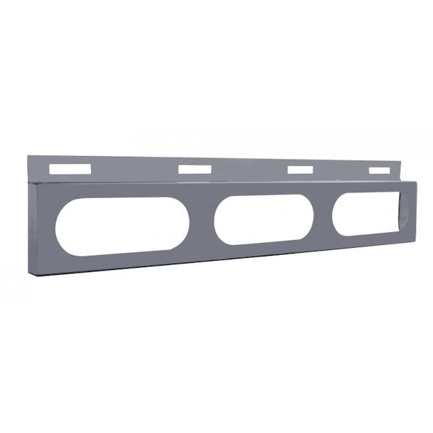 Stainless Top Mud Flap Light Bracket With 3 Oval Light Cutouts