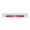 Stainless Top Mud Flap Light Bracket With 11 LED 17" Light Bar Red w/o bezel