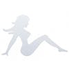 Chrome Trucker Mudflap Girl Logo Cutout (Right-Facing)