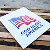 God Bless America With American Flag White Mud Flap On Pallet