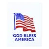 God Bless America With American Flag White Mud Flap