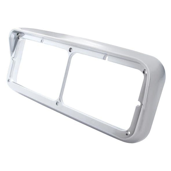 Rectangular Dual Headlight Bezel w/ Visor Side View