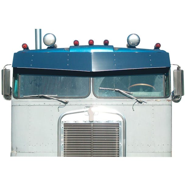 Kenworth K100 V Style Drop Visor Stainless Steel - Thumbnail