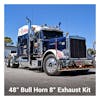 48" Bull Horn Stack Kit Installed on a Peterbilt