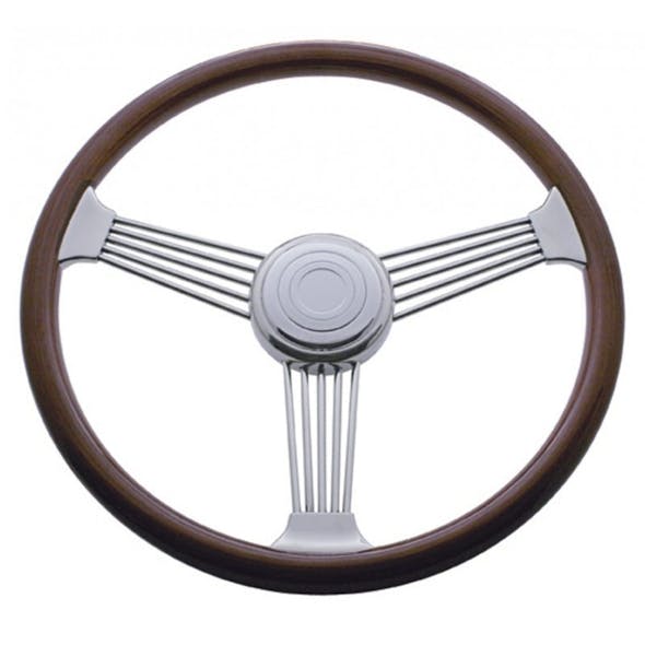 Kenworth Peterbilt Steering Wheel Chrome 18" Banjo Style With Hub Included