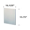 Stainless Steel Refrigerator Door Cover 16.125" x 15.75"