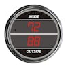 Truck Inside Outside Air Temperature TelTek Gauge - Red
