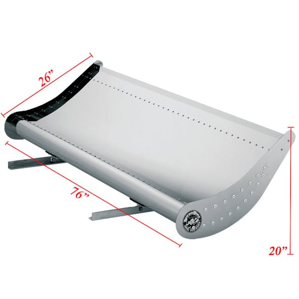 Freightliner Turbo Wing for Mid Roof Integral Sleepers 58" & 70" - Dimensions