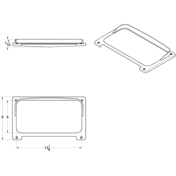 Freightliner Chrome Center Gauge Cluster Cover With Visor Dimensions