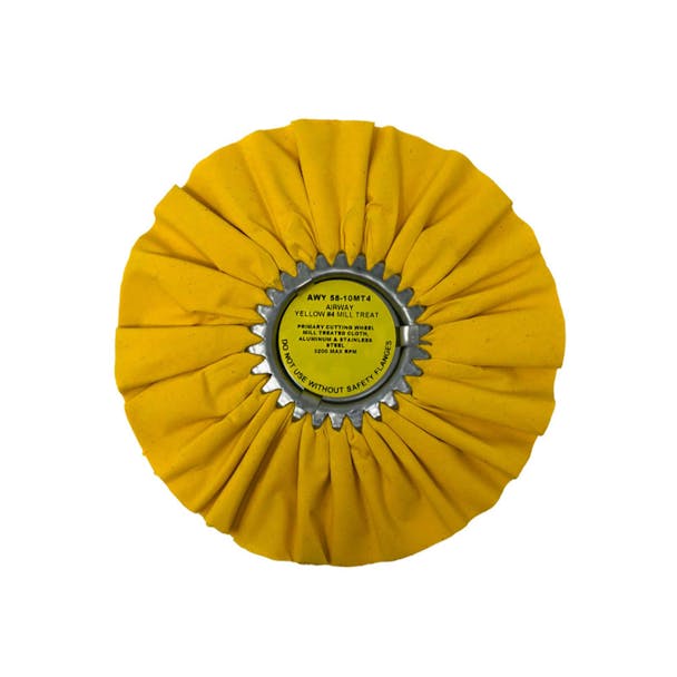Yellow 20ply Medium Heavy Cutting Airway Buffing Wheel Yellow
