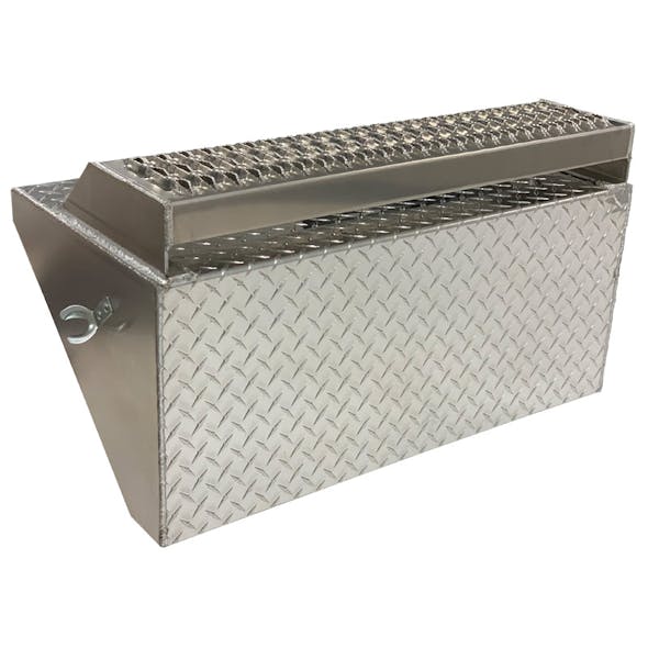 Peterbilt 379 389 Aluminum Diamond Plate Battery Box Lid w/ Top Step - default